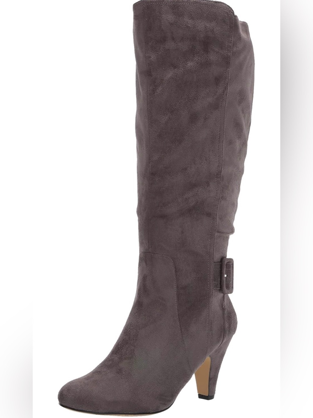 0199: Bella Vita Troy II Tall Buckle Heeled Boot in Grey